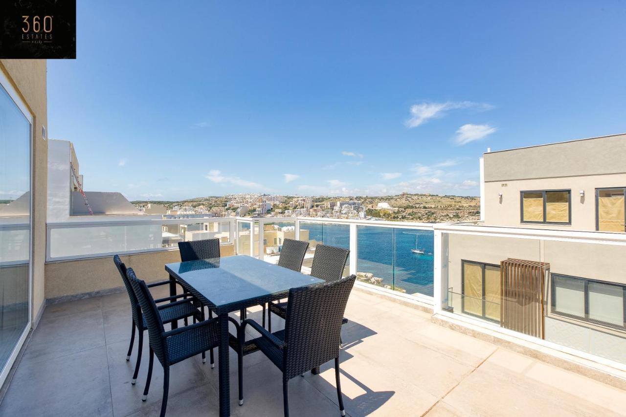 Appartamento Lux Sea Front Penthouse With Breathtaking Views In St Pauls By 360 Estates St. Paul's Bay Esterno foto