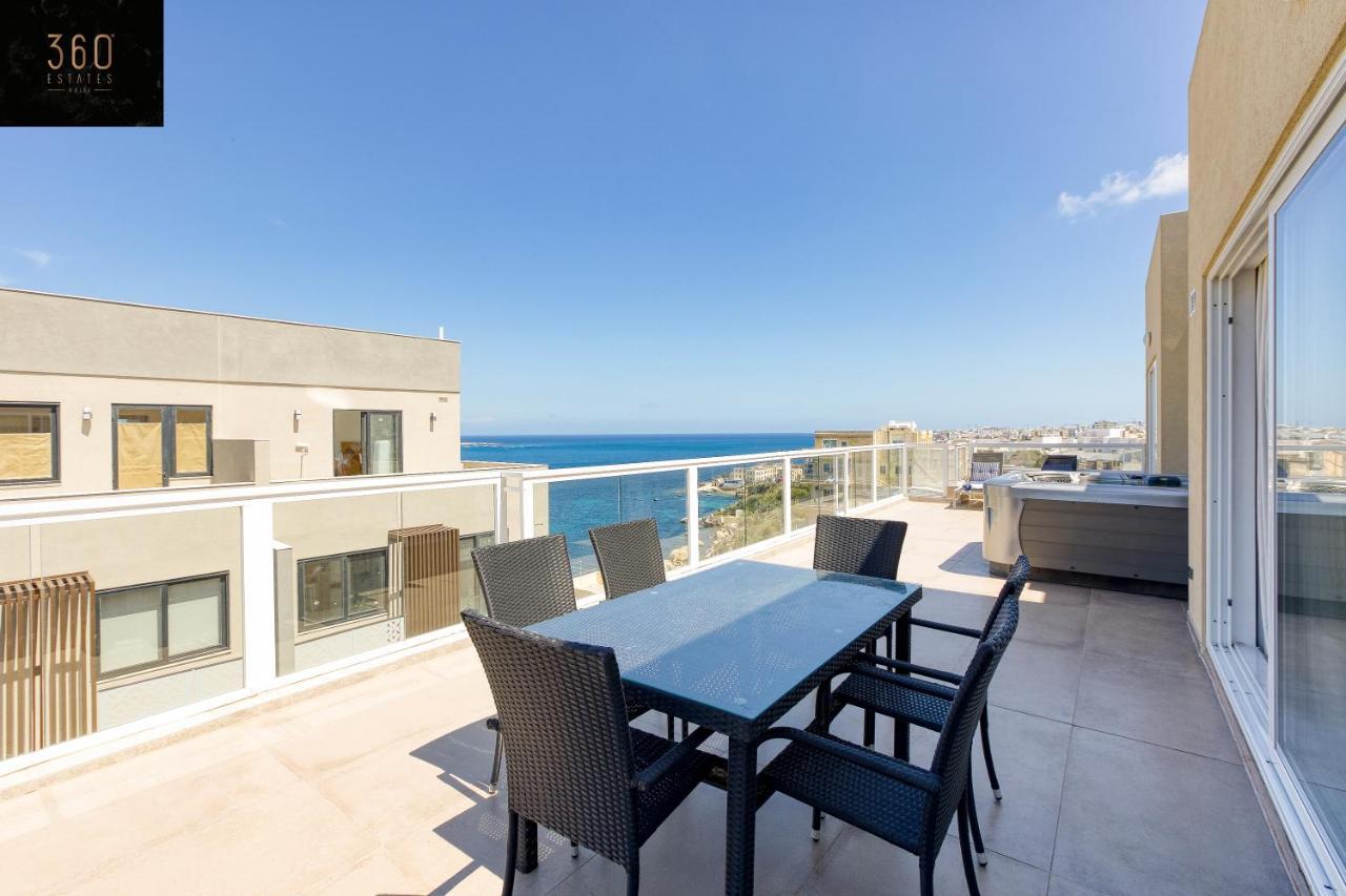 Appartamento Lux Sea Front Penthouse With Breathtaking Views In St Pauls By 360 Estates St. Paul's Bay Esterno foto